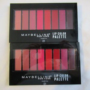 2 Maybelline Lip Color Palette Eight Color Shades New reds